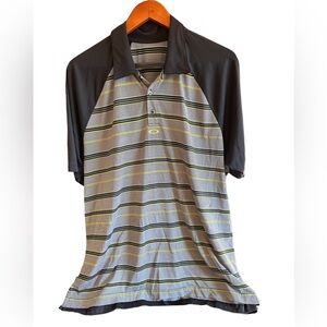 Oakley Striped Quick-Dry Polo - EUC